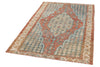 4x6 Red and Blue Persian Tribal Rug