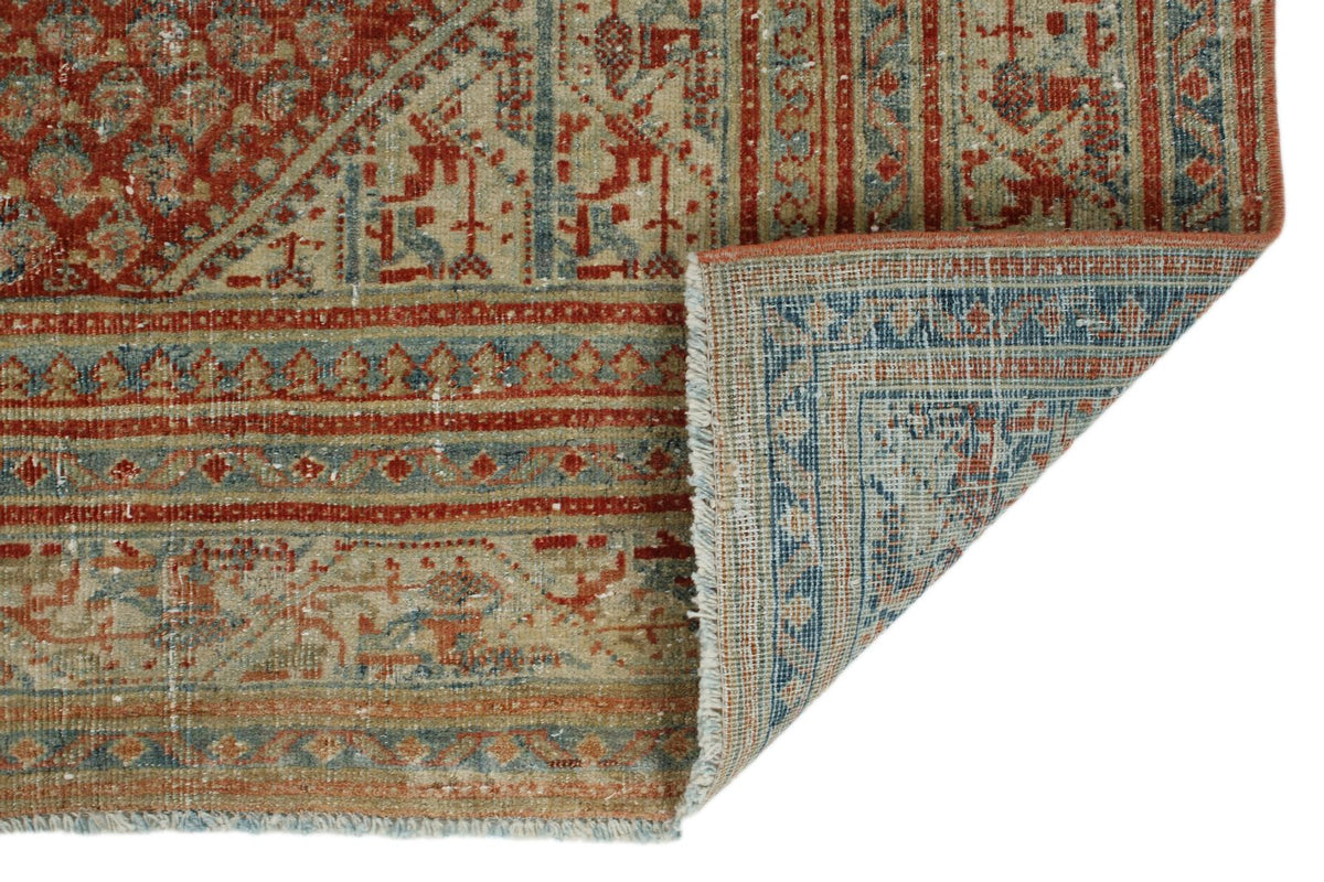 4x6 Red and Beige Persian Tribal Rug