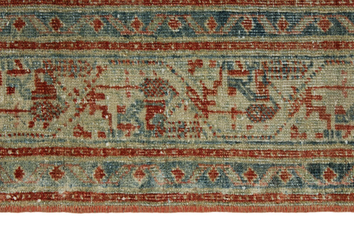 4x6 Red and Beige Persian Tribal Rug