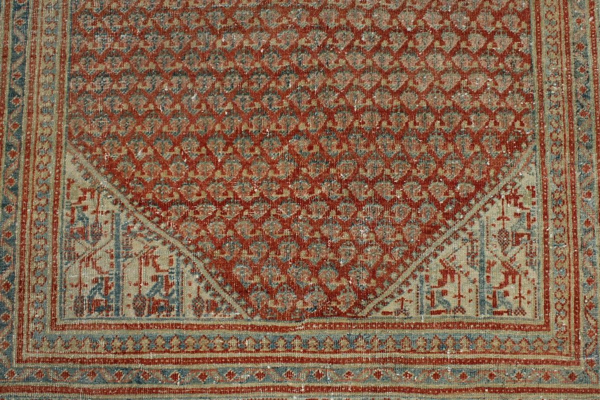 4x6 Red and Beige Persian Tribal Rug