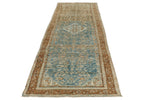 3x10 Beige and Brown Persian Tribal Runner