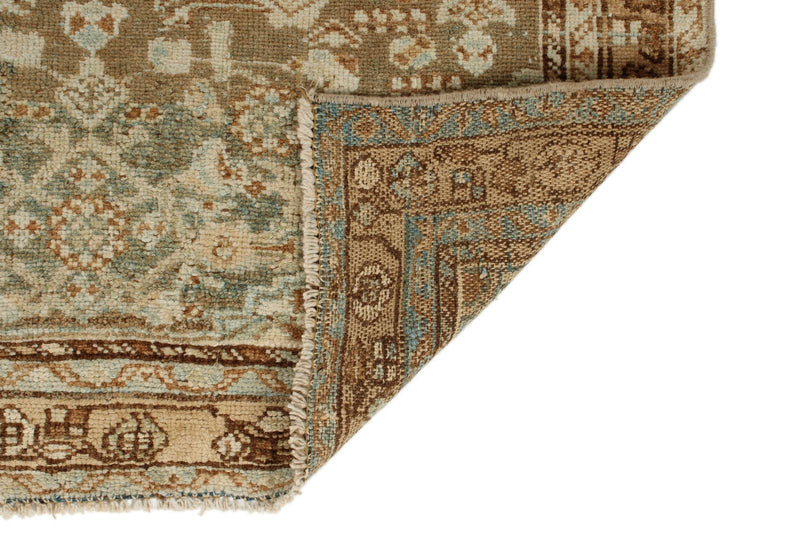 3x10 Beige and Brown Persian Tribal Runner