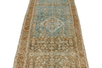 3x10 Beige and Brown Persian Tribal Runner