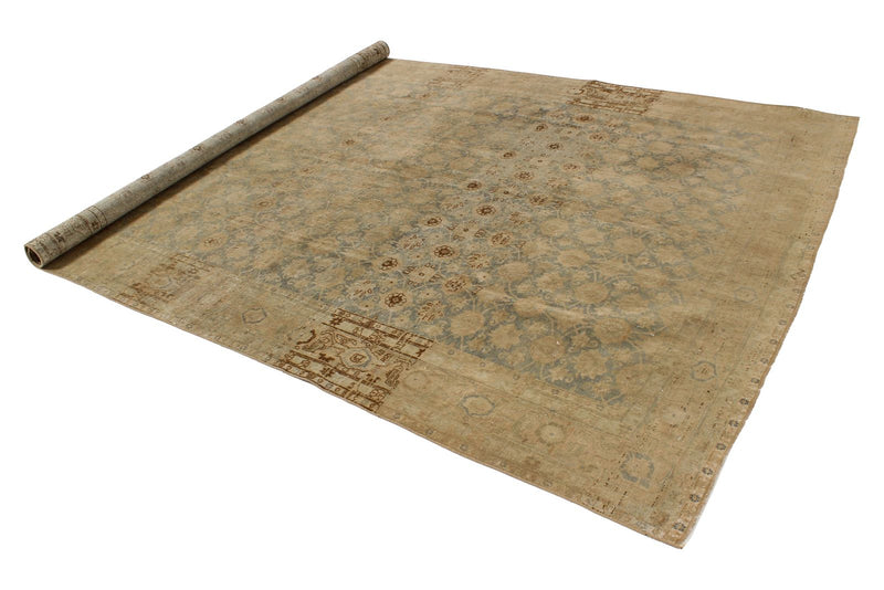 7x11 Beige and Beige Persian Traditional Rug