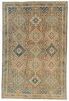 7x10 Brown and Beige Persian Traditional Rug