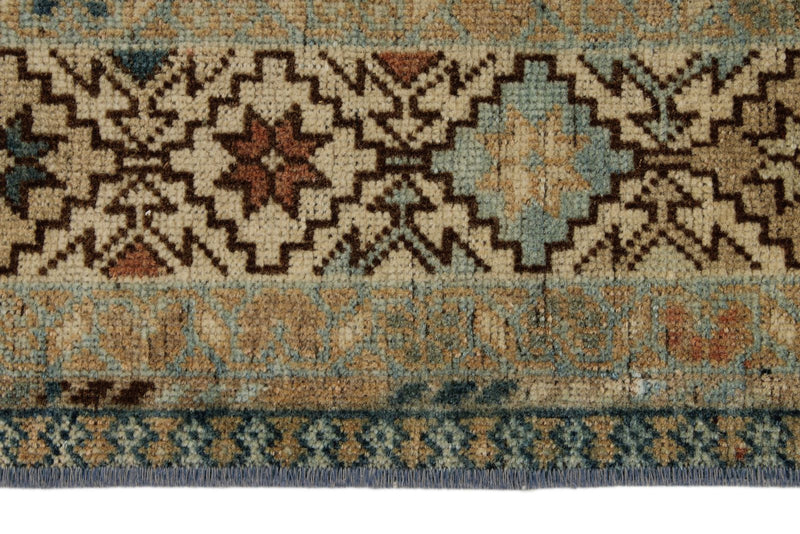 7x10 Brown and Beige Persian Traditional Rug