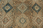 7x10 Brown and Beige Persian Traditional Rug