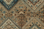 7x10 Brown and Beige Persian Traditional Rug