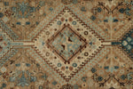 7x10 Brown and Beige Persian Traditional Rug