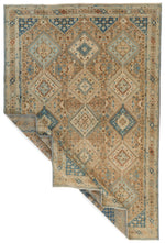 7x10 Brown and Beige Persian Traditional Rug