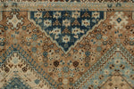 7x10 Brown and Beige Persian Traditional Rug