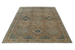 7x10 Brown and Beige Persian Traditional Rug