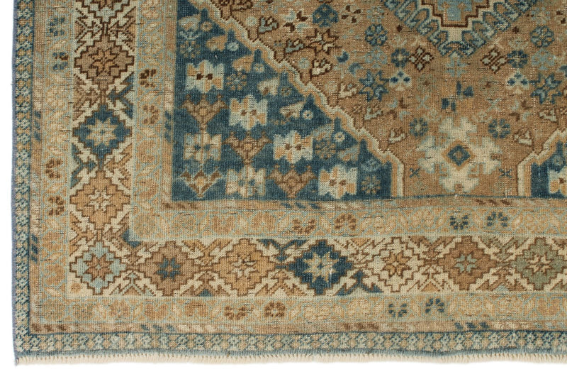 7x10 Brown and Beige Persian Traditional Rug