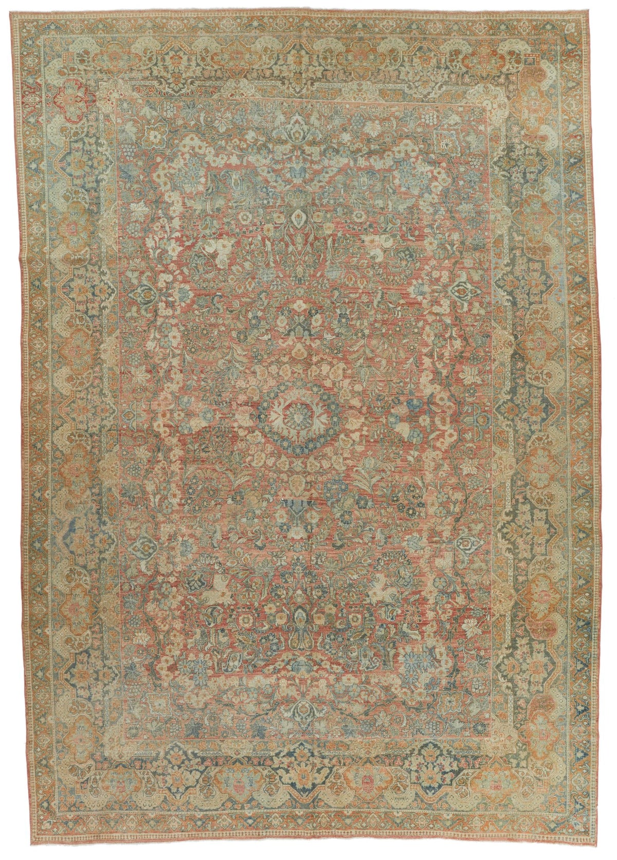 10x15 Beige and Pink Persian Rug