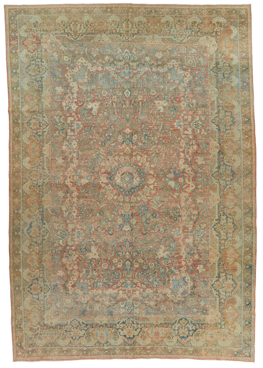 10x15 Beige and Pink Persian Rug