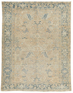 7x9 Beige and Brown Persian Rug