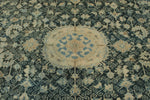 9x13 Blue and Beige Turkish Tribal Rug