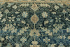 9x13 Blue and Beige Turkish Tribal Rug