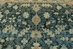 9x13 Blue and Beige Turkish Tribal Rug