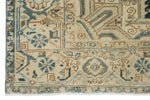 9x13 Blue and Beige Turkish Tribal Rug