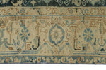 9x13 Blue and Beige Turkish Tribal Rug