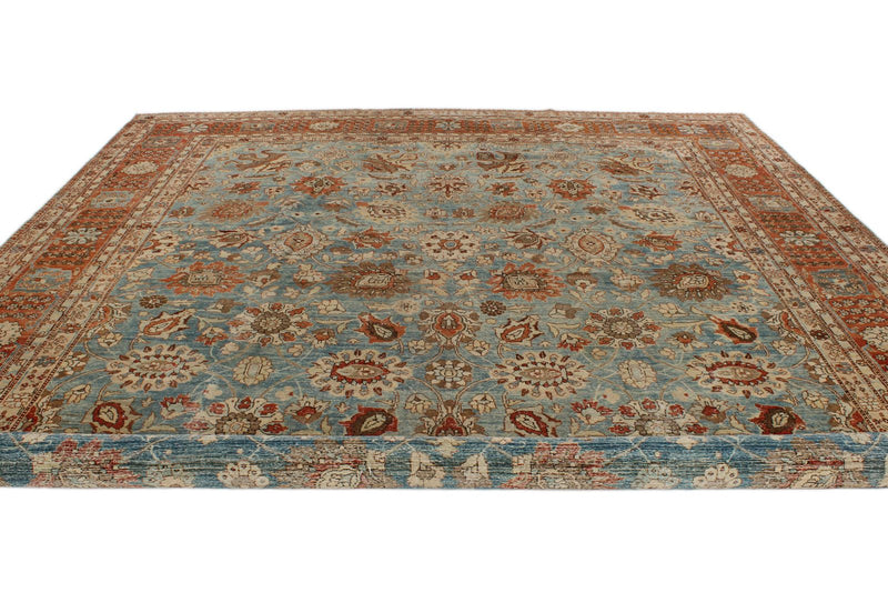 11x17 Red and Blue Persian Traditional Rug