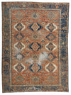8x10 Navy and Pink Persian Traditional Rug