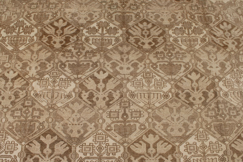 7x10 Beige and Brown Persian Rug