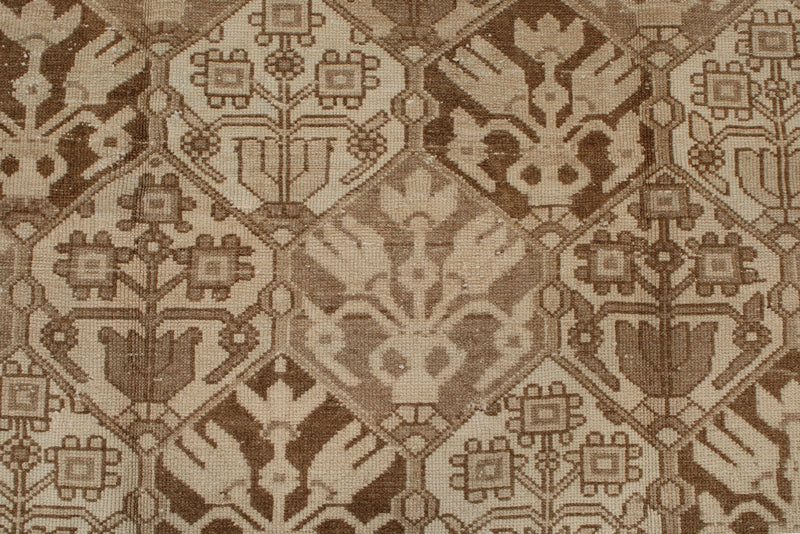 7x10 Beige and Brown Persian Rug