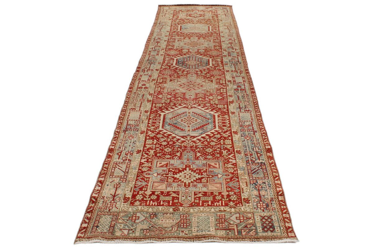 4x14 Red and Beige Persian Runner