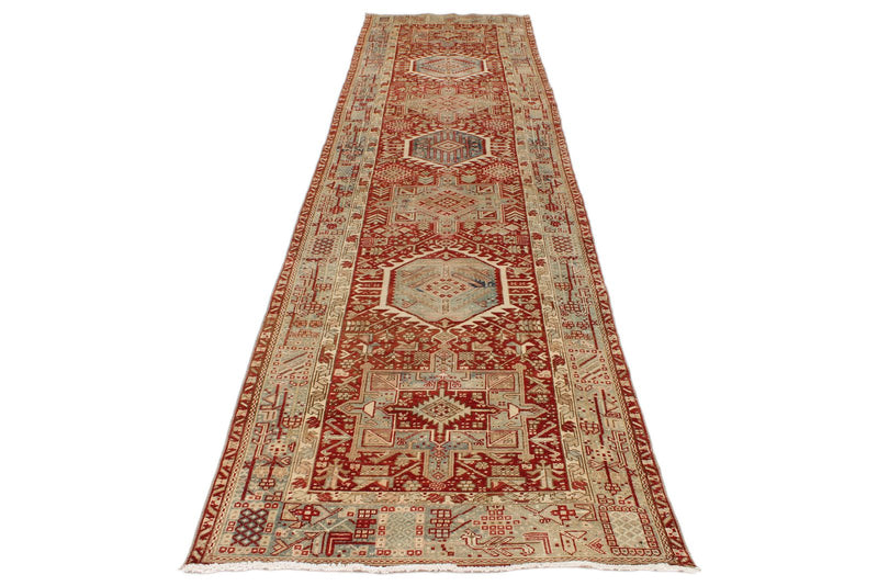 4x14 Red and Beige Persian Runner