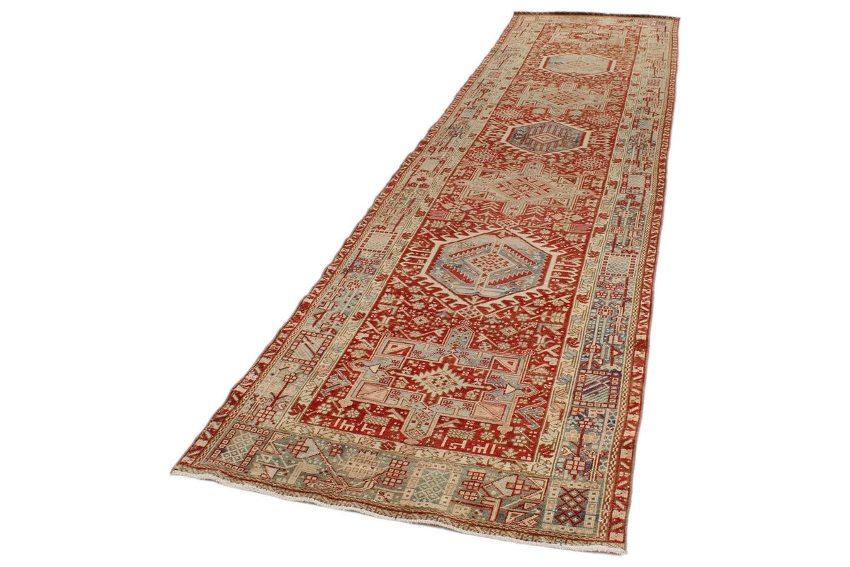 4x14 Red and Beige Persian Runner