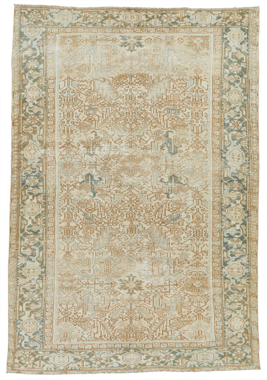 7x11 Beige and Brown Persian Rug