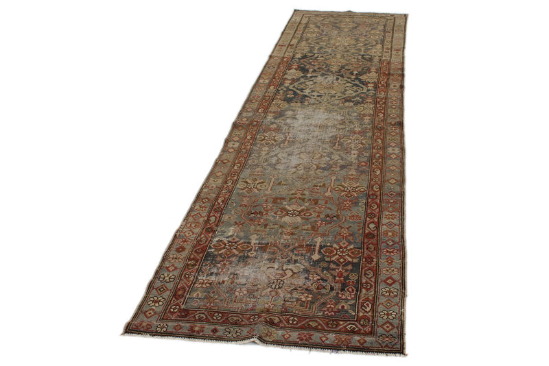 3x11 Brown and Rust Persian Tribal Runner