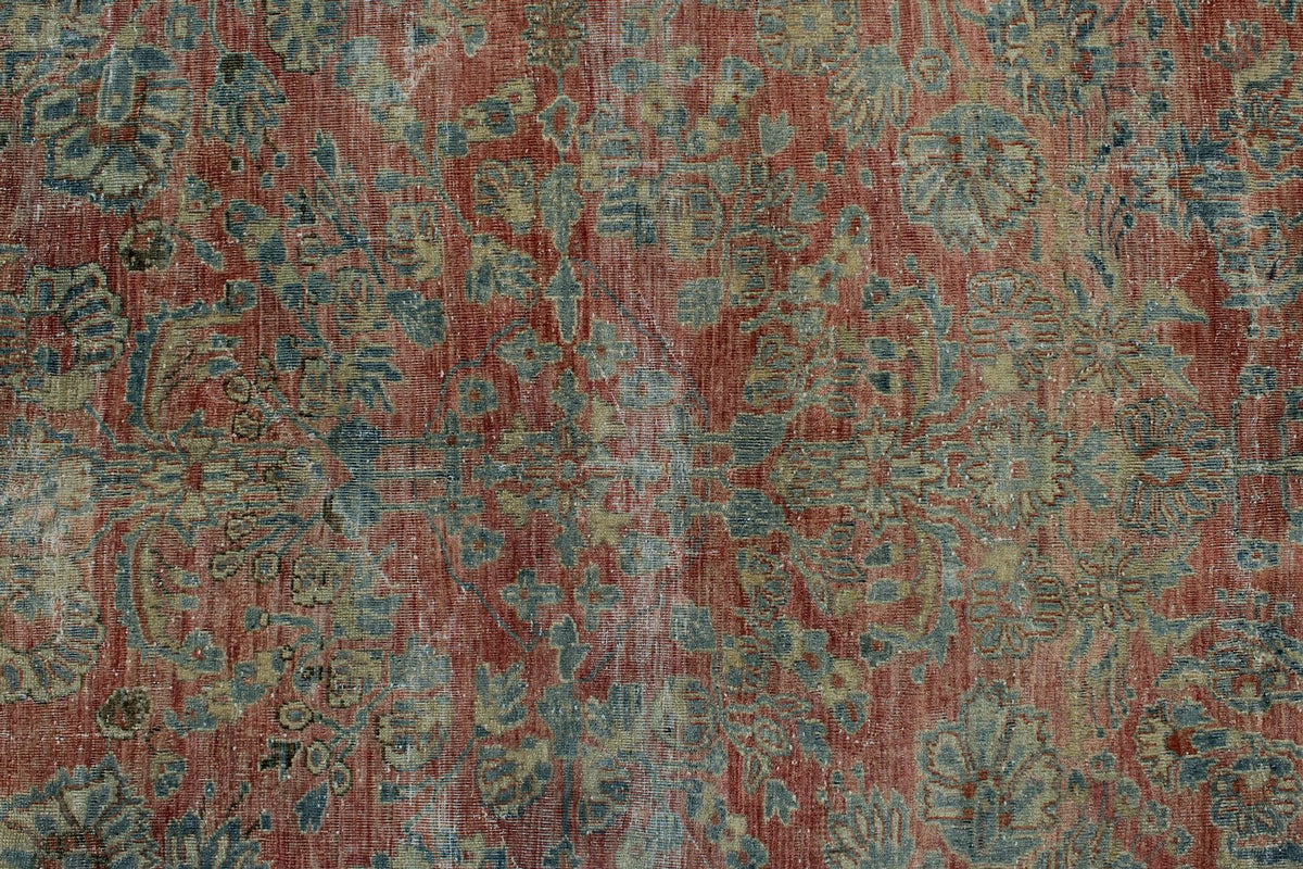 9x12 Blue and Rust Persian Rug