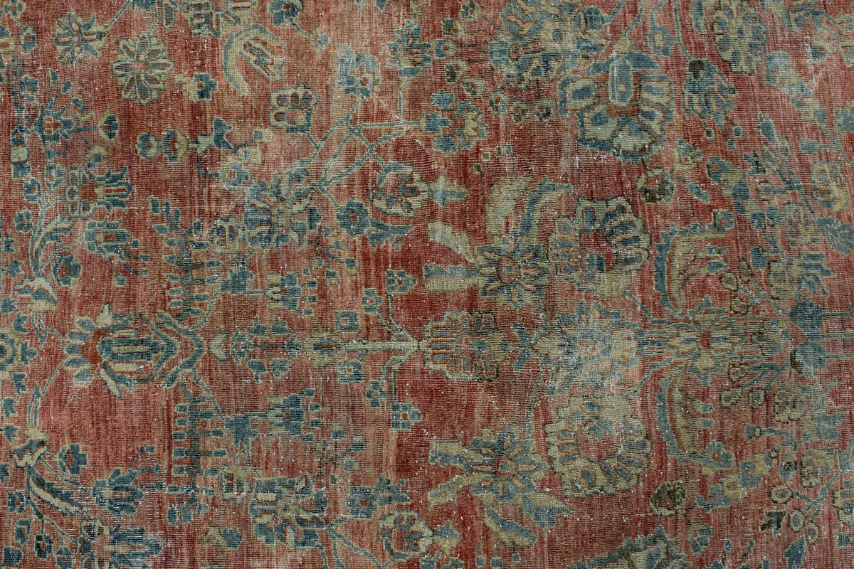 9x12 Blue and Rust Persian Rug