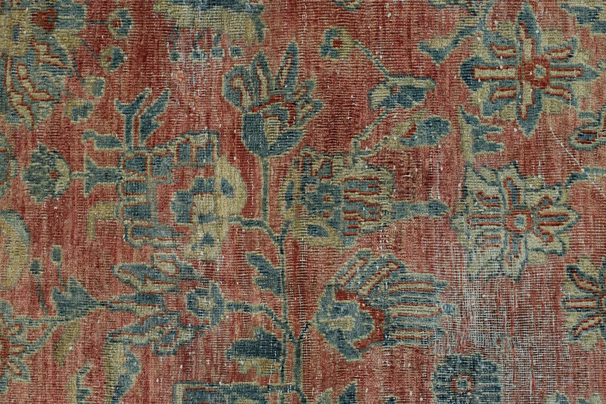 9x12 Blue and Rust Persian Rug