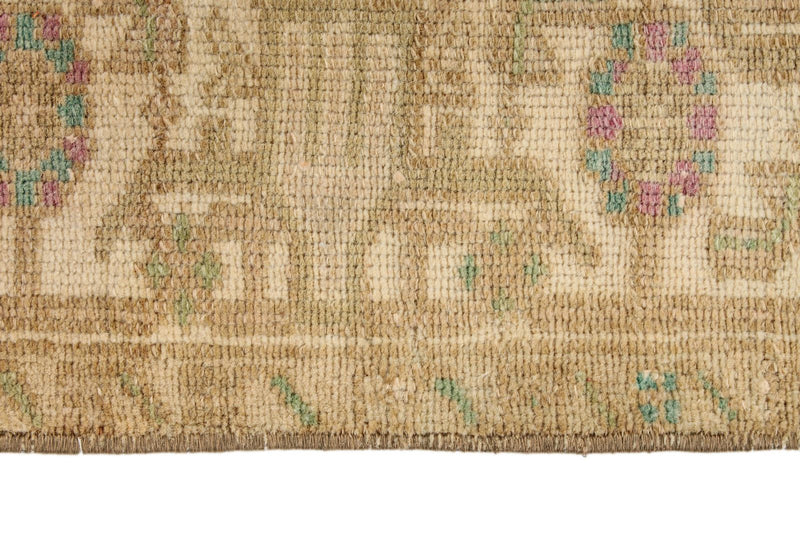 4x6 Beige and Green Persian Tribal Rug