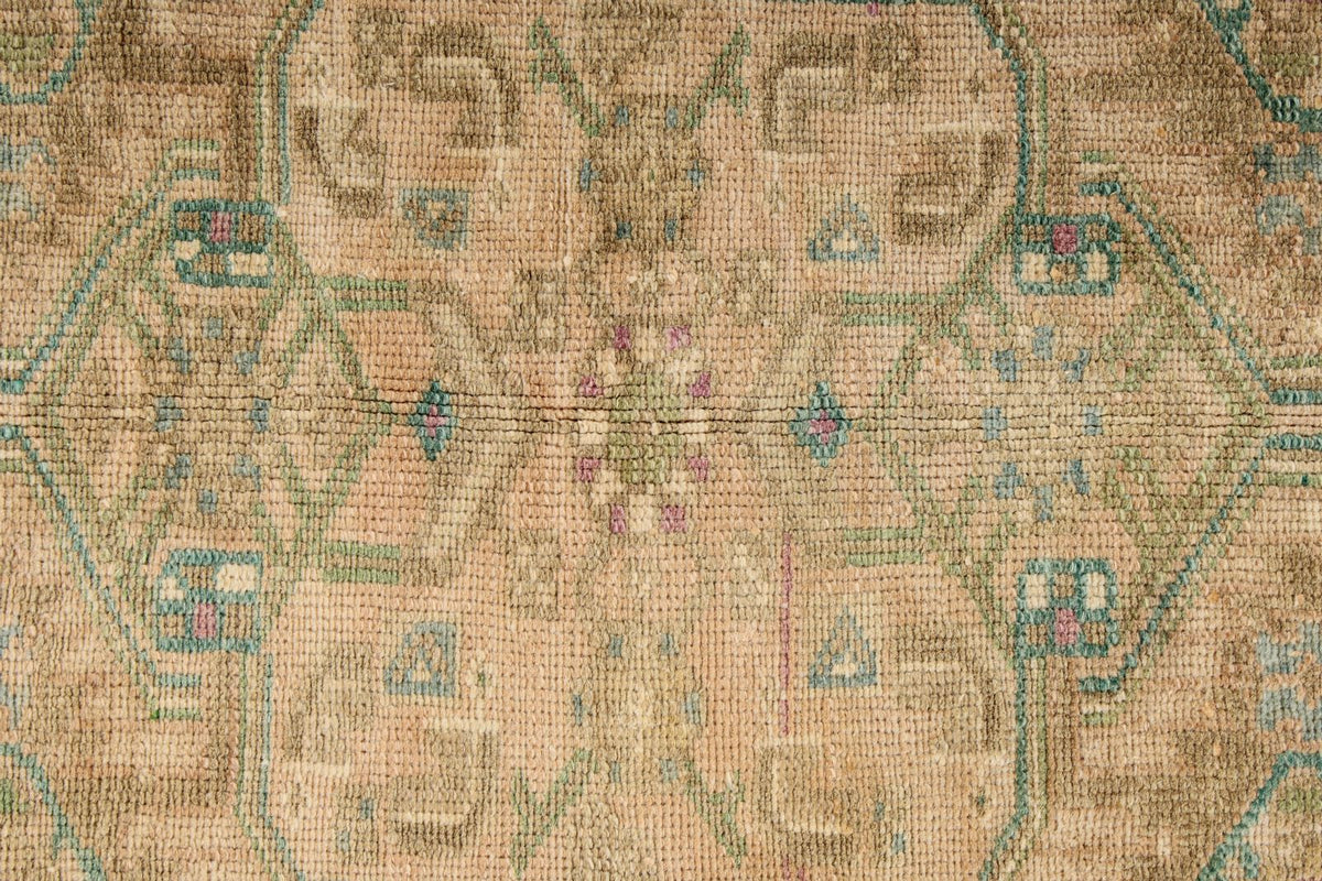 4x6 Beige and Green Persian Tribal Rug