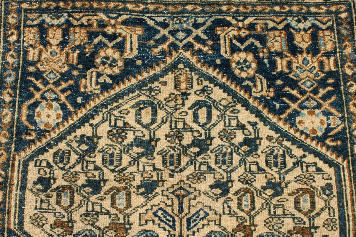 4x7 Blue and Beige Persian Rug