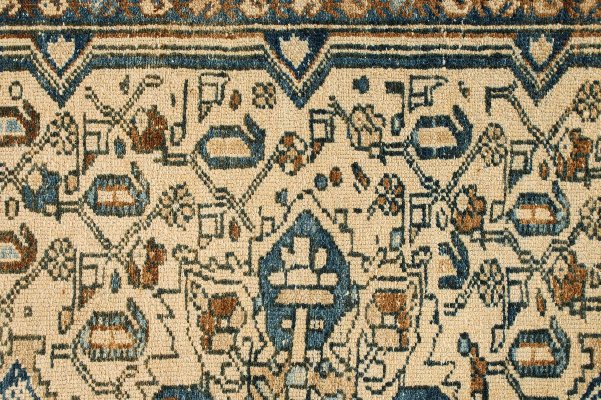 4x7 Blue and Beige Persian Rug