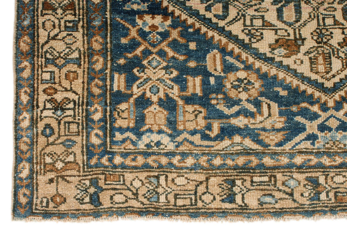 4x7 Blue and Beige Persian Rug