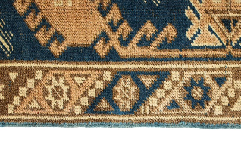 4x6 Blue and Beige Anatolian Tribal Rug