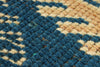 4x6 Blue and Beige Anatolian Tribal Rug