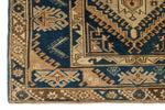 4x6 Blue and Beige Anatolian Tribal Rug