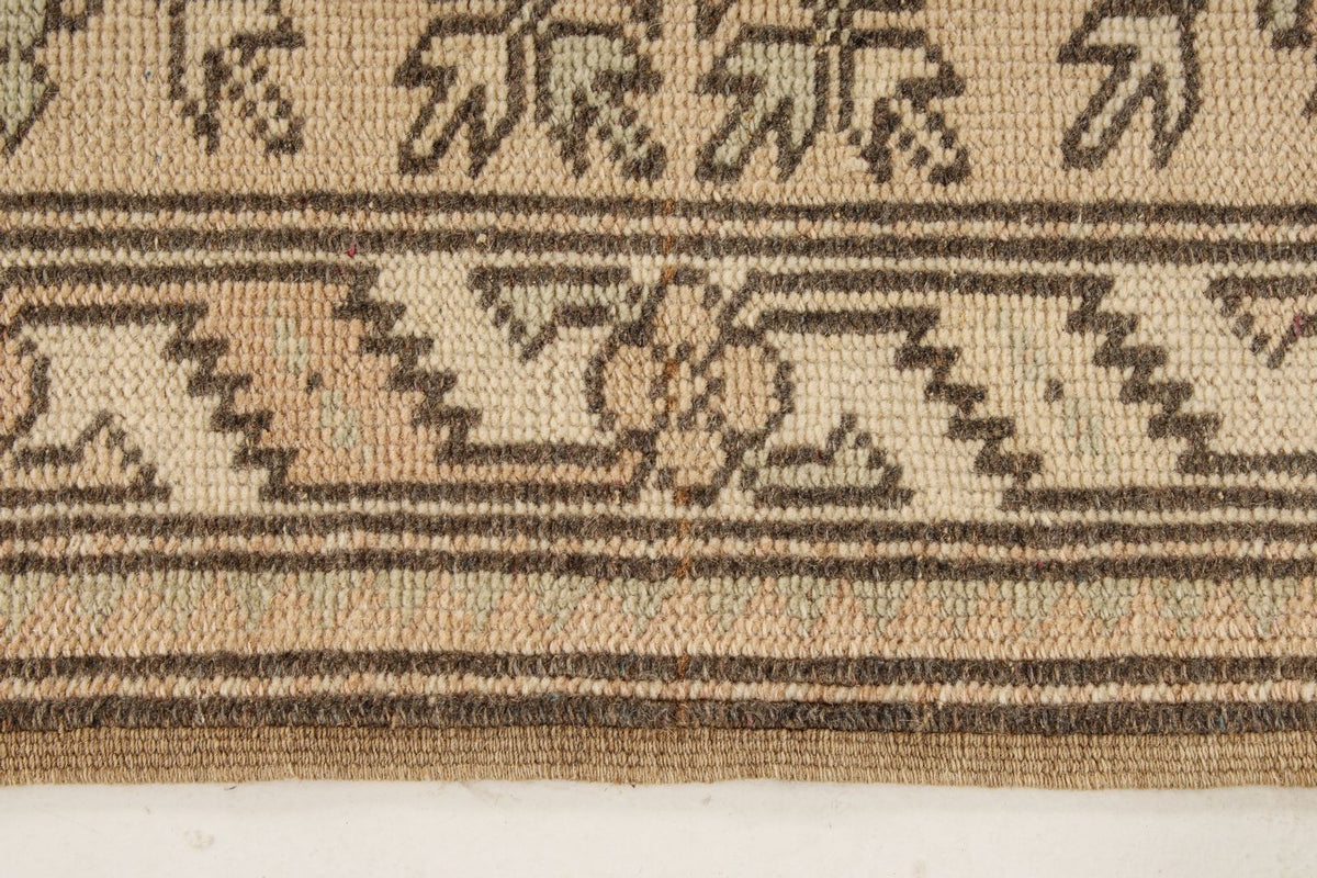 5x8 Beige and Red Turkish Milas Rug