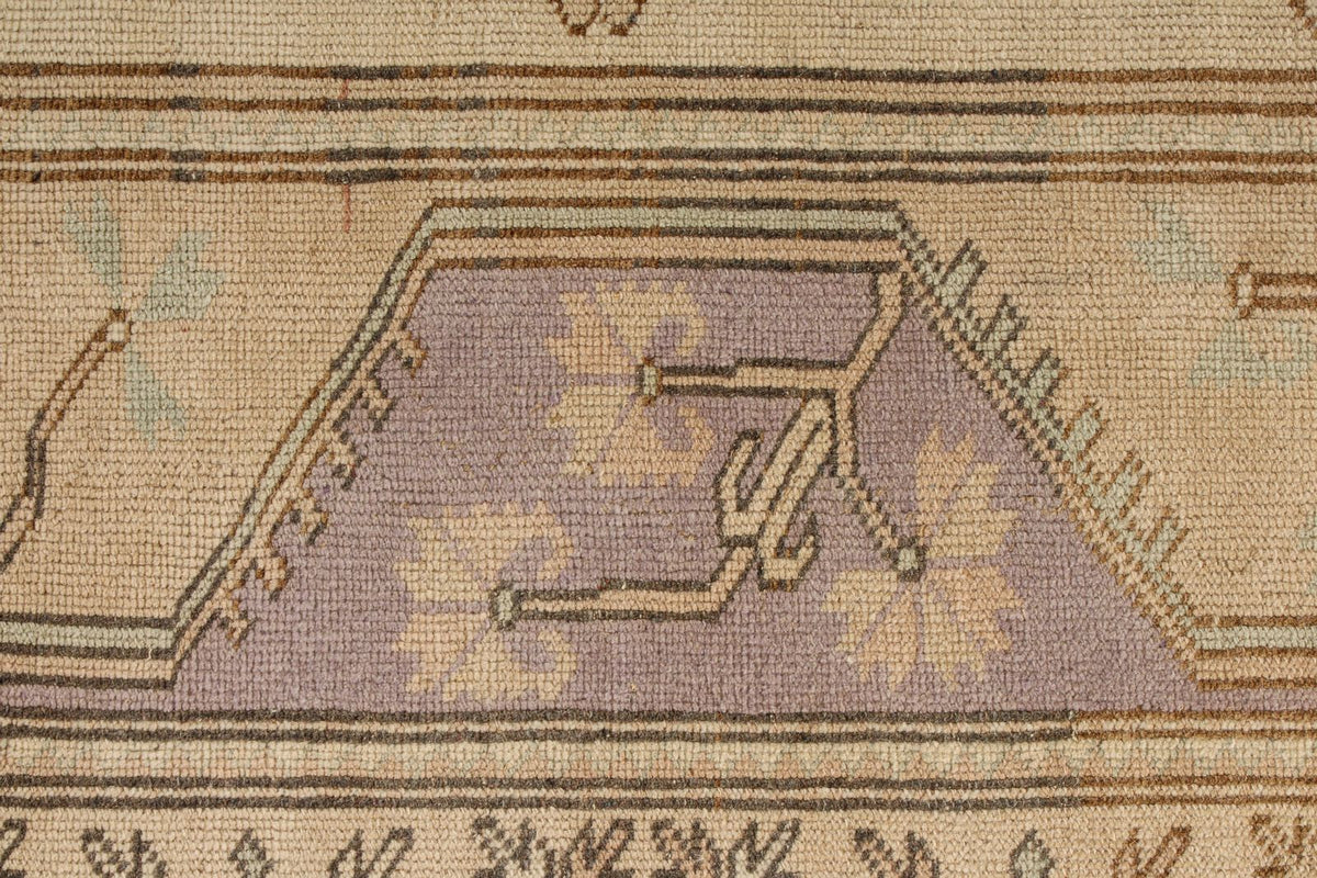 5x8 Beige and Red Turkish Milas Rug
