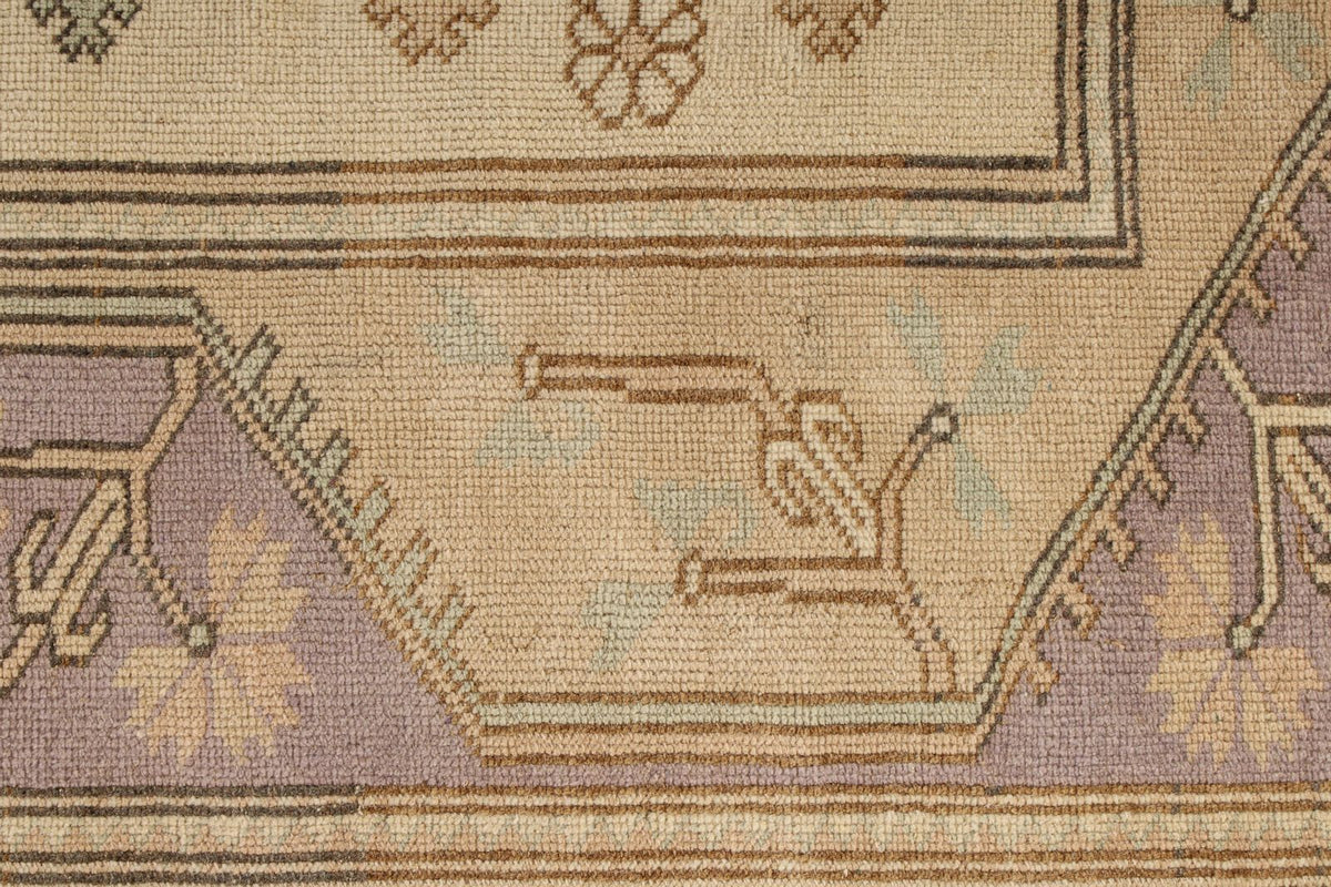 5x8 Beige and Red Turkish Milas Rug