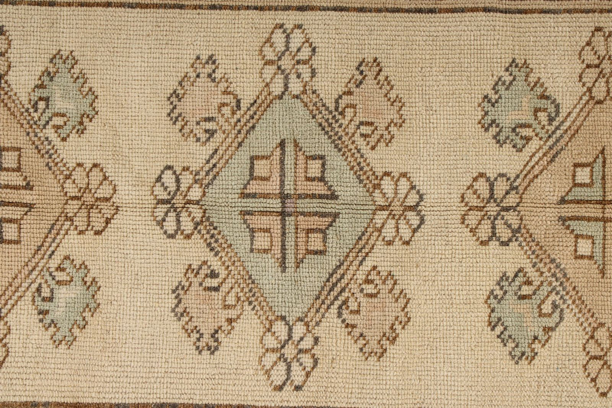 5x8 Beige and Red Turkish Milas Rug
