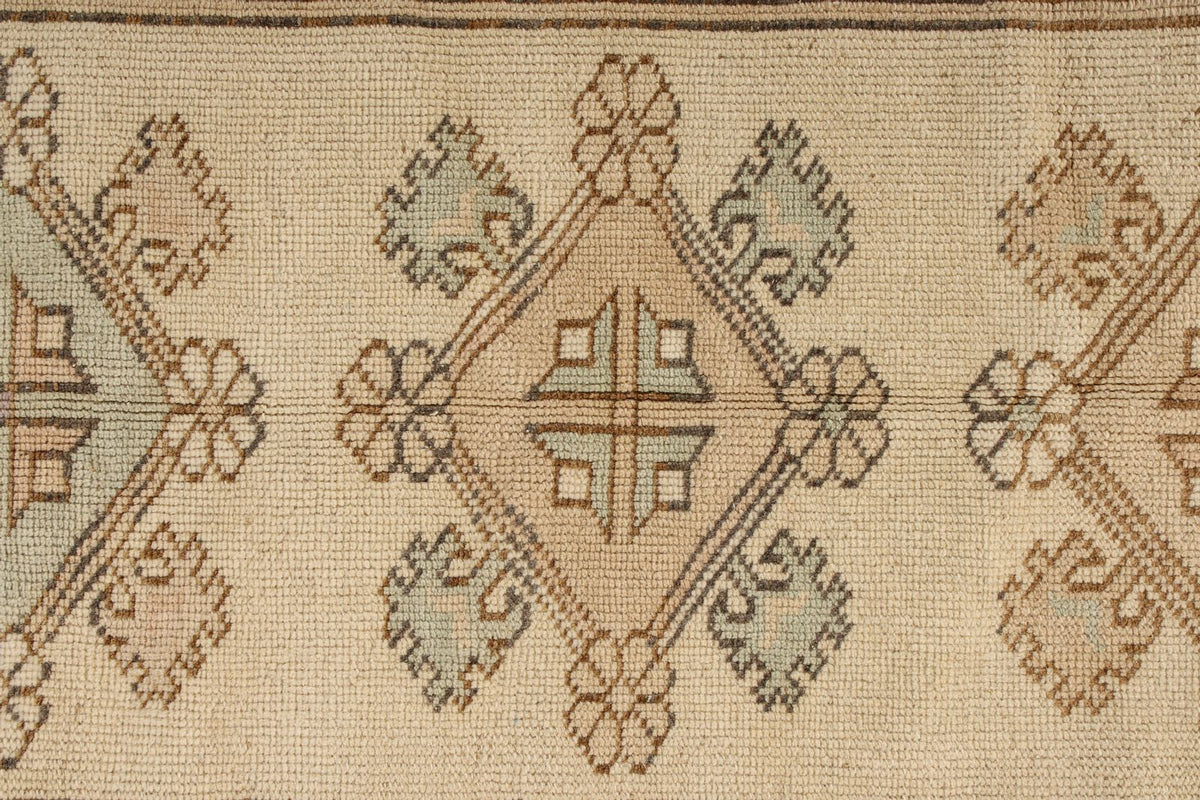 5x8 Beige and Red Turkish Milas Rug